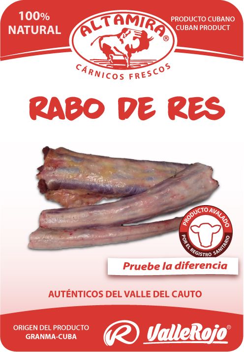 Rabo de Res paquete 0,5 - 1 Kg